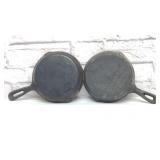 2 cast-iron 6 inch skillets