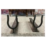 Old horseshoe andirons 22x12