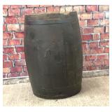 Old metal banded barrel