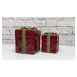 Ceramic Christmas lighted boxes