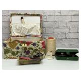 Sewing box with notions