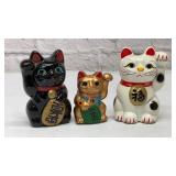 3 MANEKINEKO JAPANESE LUCKY CATS