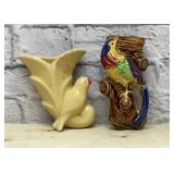 2 VTG parrot wall pockets