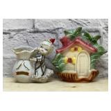 2 VTG wall pockets, pixie, house 5