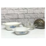 Assorted Cookware Corning, mold, reamer