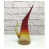 KANAWHA Amberina, crackle glass pitcher 13