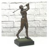 BRONZE GOLFER STATUE 14