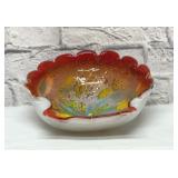 Stunning Art glass seashell bowl