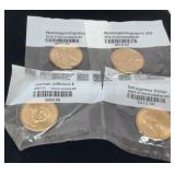 2 WASHINGTON, 1 SACAGAWEA, 1 JEFFERSON DOLLARS