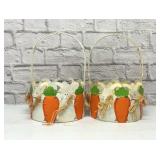 METAL EASTER RABBIT BASKETS 12