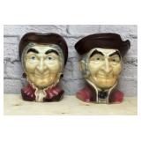 VTG ROYAL COPELY COLONIAL MAN, WOMAN WALL VASES