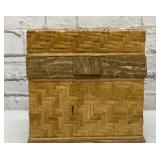 JEWELRY BOX WOVEN & STONE