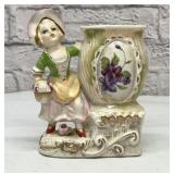 VTG lady vase 6
