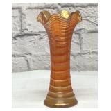 Marigold ripple carnival vase