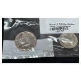 1980 Susan B Anthony, 2020 Kennedy coins