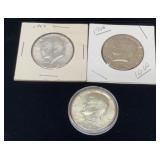 1966 1967 and 1967 Kennedy half dollars