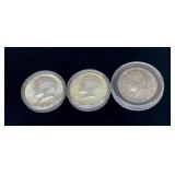 1966 1968 and 1969 Kennedy 1/2 Dollars