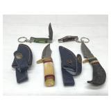 4 POCKET KNIVES CUSTOM MADE