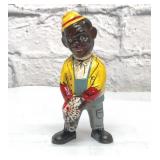 Cast iron black Americana bank 5