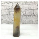 Yellow fluorite crystal tower 8.5