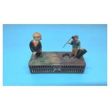 Cast-iron golfing bank 8