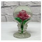 PINK PEONY PEDASTAL PAPERWEIGHT