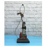 Uncle Sam, mechanical bank lamp