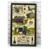 FRAMED DUTCH COUNTRY FABRIC LANCASTER PA