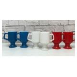 Hazel Atlas orange peel mugs 1974