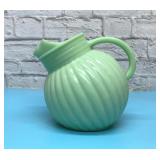 JADEITE SWIRL BANDED BALL PITCHER 8