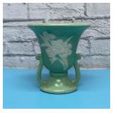 WELLER DOUBLE HANDLE DAFFODIL VASE 6.5