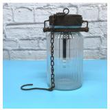 VTG jar with hanging chain, light added
