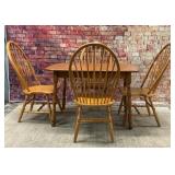 Habersham maple dining table, 4 chairs