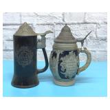 2 old West German Steins