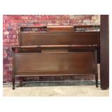 Antique mahogany double sleigh bed