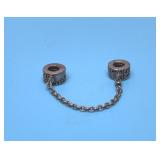 Sterling silver Pandora bracelet safety chain