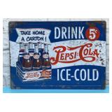 Drink Pepsi-Cola sign 17 x 12