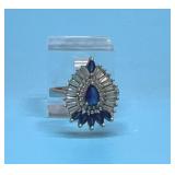 STERLING LADIES COCKTAIL RING 3.84g