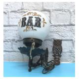 VTG bar lamp with owl hanging bracket