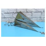 2 galvanized hanging vases 9