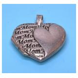 Sterling silver mom locket 3.58g
