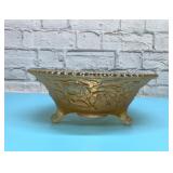 1908 Antique carnival Luster Rose footed bowl 11