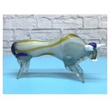 MIRANO ART GLASS BULL SCULPTURE