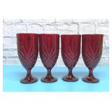 4 SHANNON CRYSTAL GOBLETS 8