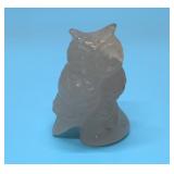 Carved crystal quartz owl 2.5