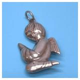 Sterling silver angel pendant 2.53g