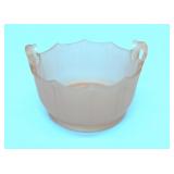 VTG Lancaster glass frosted satin candy dish 7