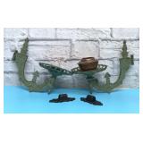 Victorian cast-iron lamp wall brackets 9