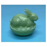JADEITE BUNNY ON A NEST 4