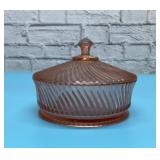 Federal glass Diana pink candy bowl